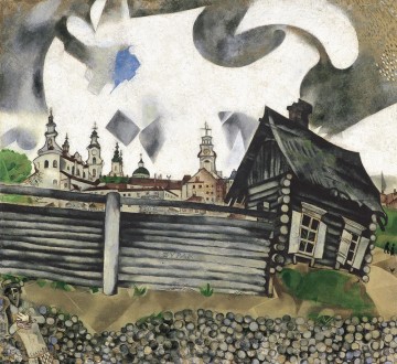 マルク・シャガール Painting - 灰色の家 現代マルク・シャガール